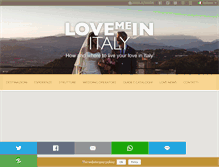 Tablet Screenshot of lovemeinitaly.com